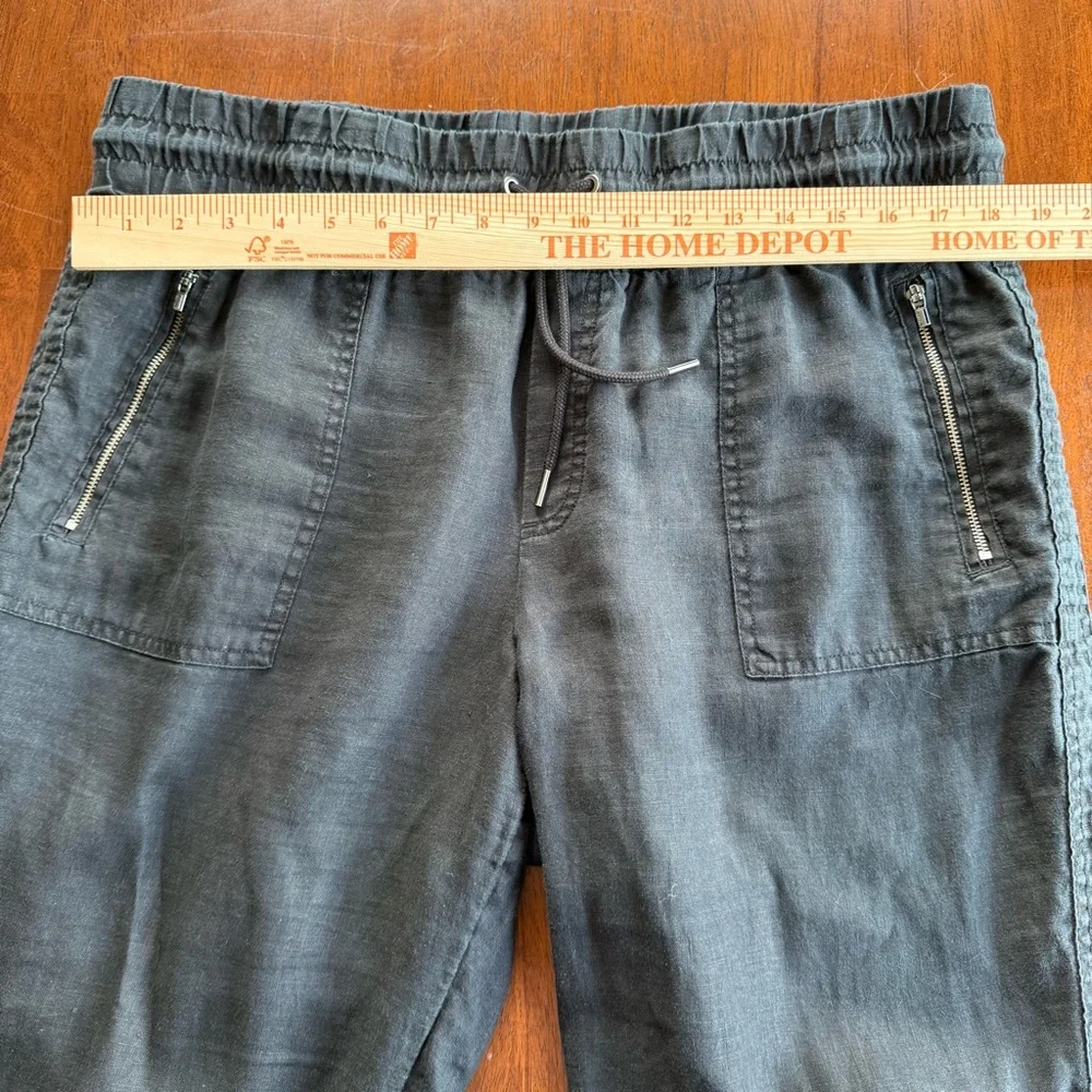 Athleta Women’s 100% Linen Black Casual Jogger Pants, size 16 - Picture 5 of 10
